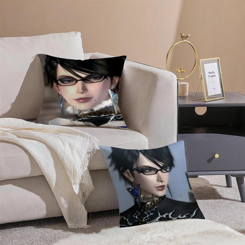 Game stylish Game BBayonetta 3 Cushion Cover Pillowcase Short Plush Invisible zipper Room Sofa Cushion Cover