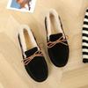 Women's House Slippers Indoor Outdoor Moccasin Fuzzy Fluffy Furry Loafers Suede Leather Warm Shoes