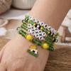 5pcs/set Green Soccer Fan Stackable Bracelet Shoe Football Gift New Bracelet Set  Sports Enthusiast