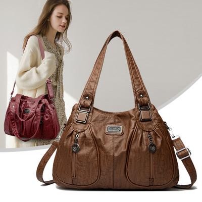 Damen Tasche Vintage Weiches Leder Tasche Crossbody Umhängetasche für Damen Damen Umhängetaschen Mode Vielseitige Handtaschen