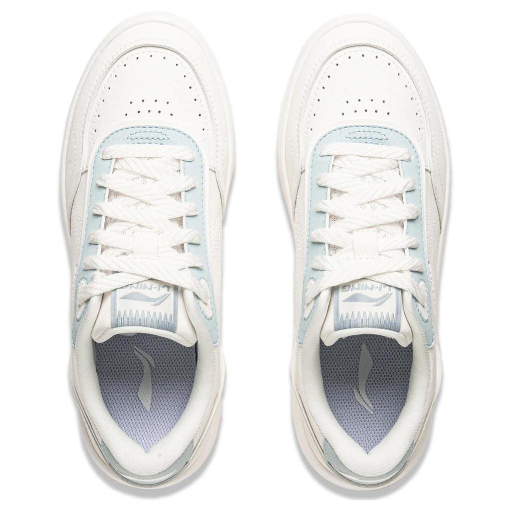 New LiNing Su Slip Resistant Abrasion Resistant Low top Skateboard Shoes Women's White Blue AGCU112-8