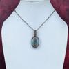 Tree of life aquamarine pendant copper wire wrapped jewelry gemstone pendant copper pendant handmade jewelry wire wrap pendant gifts for mom