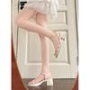 Beach Vacation Wind! Gentle Thick High-heeled Open-toed Sandals for Women In Summer Wear Low-heeled Soft-soled Two Wear Cool Slippers