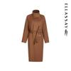 ELLASSAY Women's Merino Wool Blend Stand-Up Collar Coat