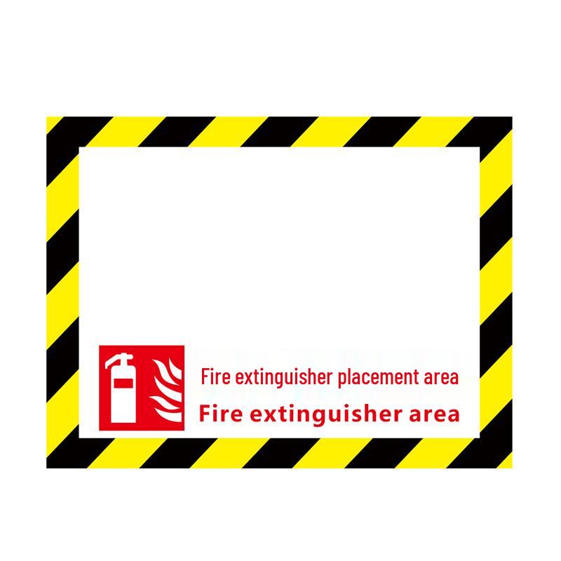 Frosted Anti-Slip Fire Extinguisher Floor Decal