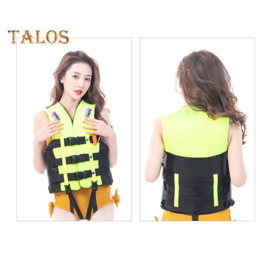Adult Life Jacket 100N Buoyancy Paddle Life Vest Adjustable Flotation Device with Reflective Strip for Kayak Boat Surf Water Sports