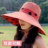 1pc Polka Dot Ribbonbucket Hat for Women,Large Wide Brim Summer Sun Hat  Breathable Sunscreen Visor Cap for Beach Sun Tralve