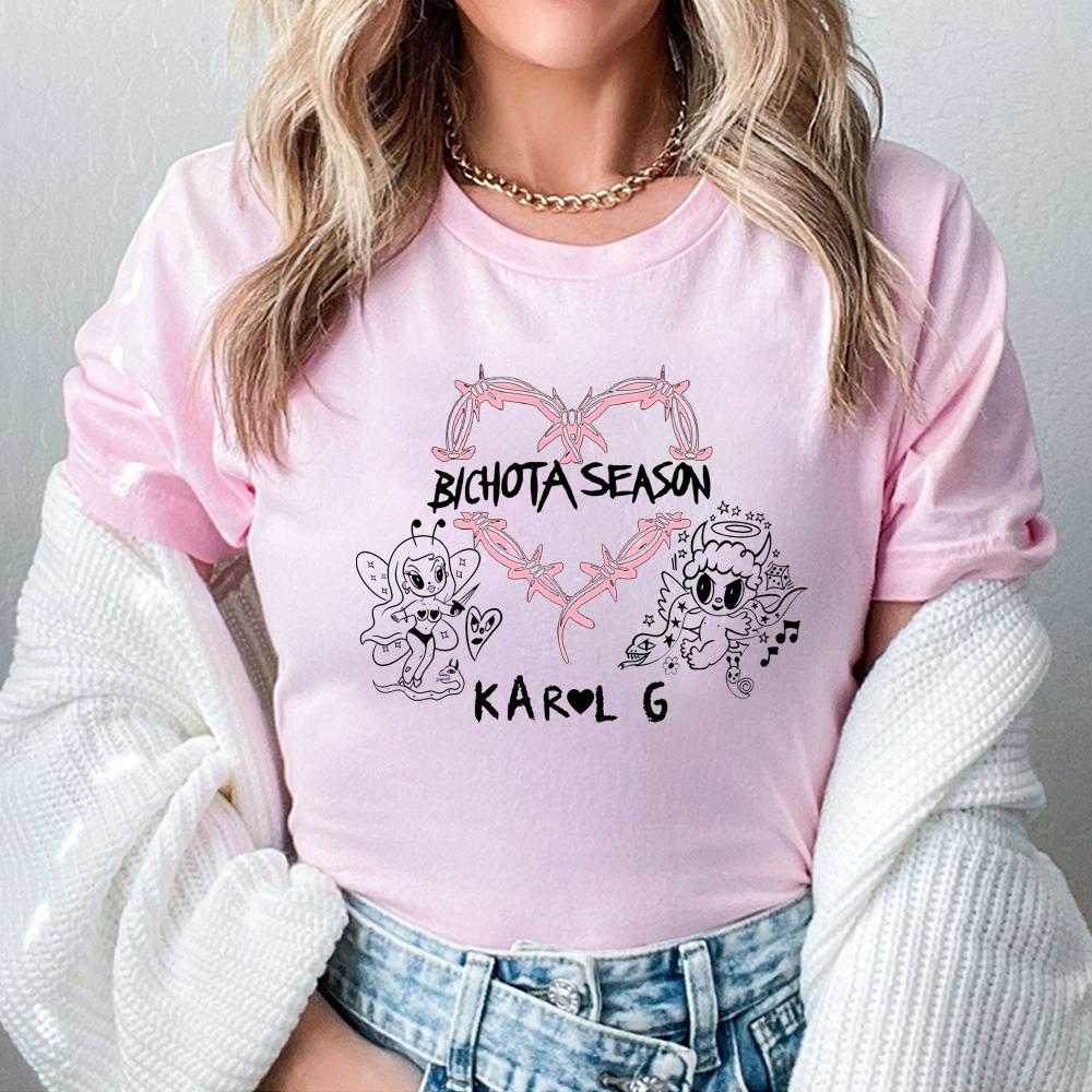 Harajuku Bichota Season T-shirt Aesthetic Karol G Shirts Unisexana Sera Bonito Shirt Bichota Tee Unisex Short Sleeves Top