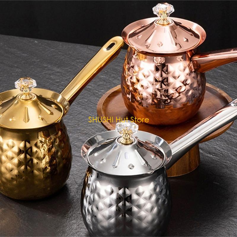 Versatile Stainless Steel Non Slip Small Pots Milk Jugs Milk Frothing Cups D57B