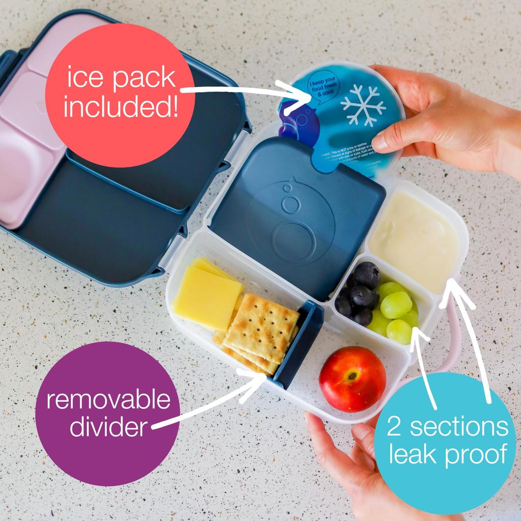 Lunch Large Capacity Perfect for Serves Includes Ice Dishwasher Safe b.box Box, (2L), Picnics, 3-4, Leak-Resistant, Packs, [Authentic b.box Product]