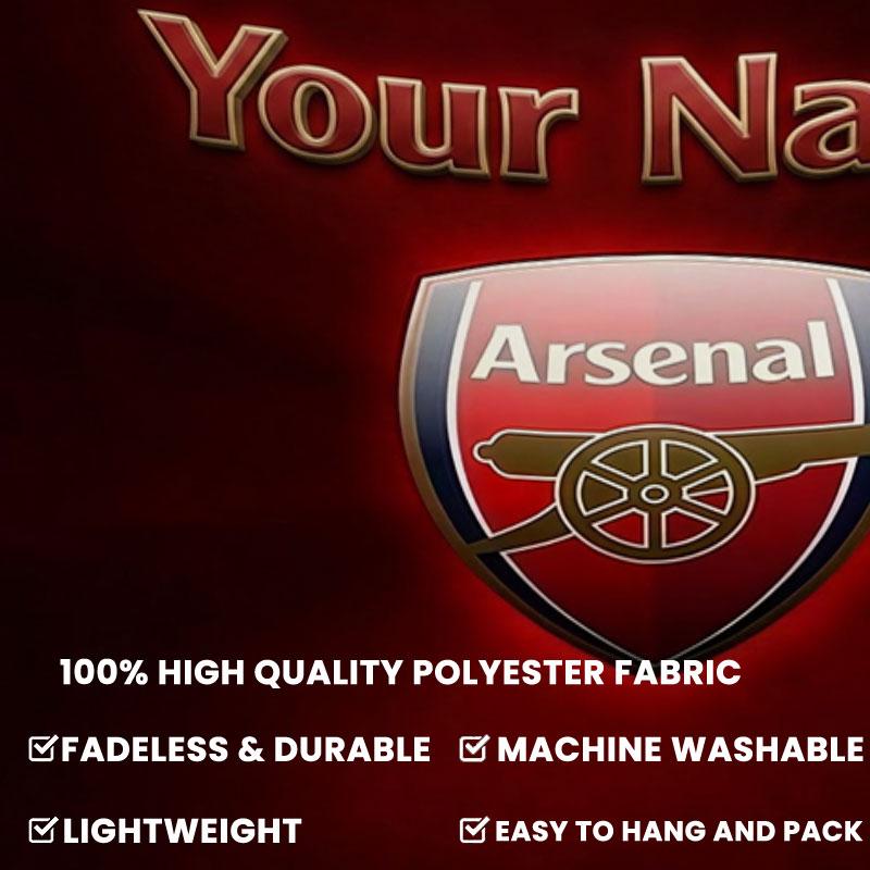 Arsenal F Custom Name Wall Tapestry Aesthetic Wall Hanging Printed Fabric Blanket Decorative Tapestries for Bedroom Living Room Home Decor