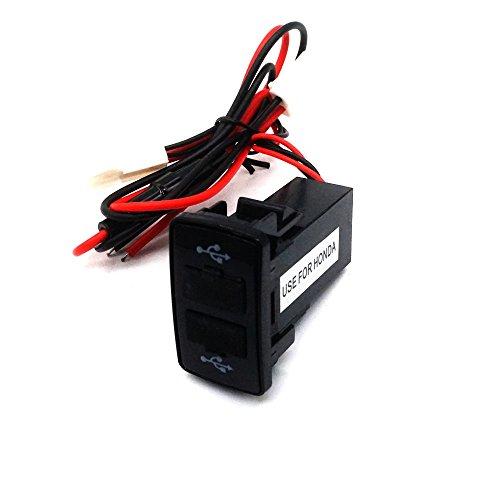 

Автомобильный USB-порт Honda Комплект для расширения USB Удлинитель питания USB Автомобильный USB Встраиваемый USB Отверстие для переключателя Светодиодная подсветка Голубая Зарядное устройство для смартфона Автомобиль HONDA