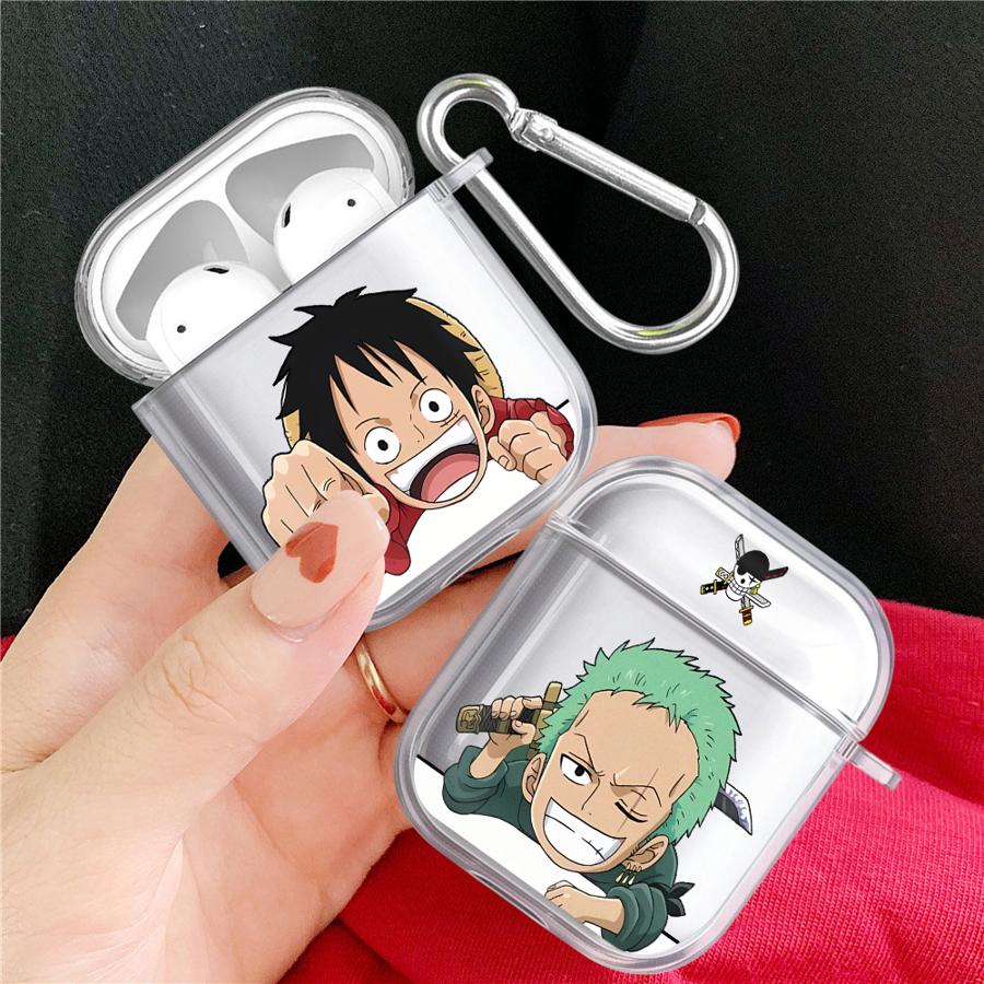 Clear Earphone Cases Cover Case For Airpods Pro3 4 Pro 1 2 3 Pro2 Ones P-Pieces Luffy Zoro