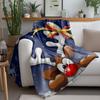 Tuniu Christmas Reindeer Fleece Blanket Soft Warm Cozy Gift for Kids Teens Adults Decoration