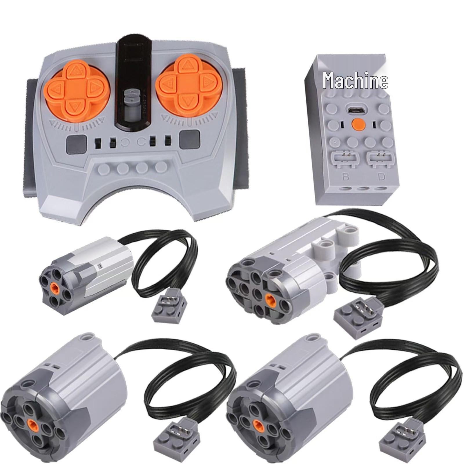 

MOC PF Строительный блок Мотор Набор: M-мотор, аккумуляторный отсек, приемник и переключатель поезда — совместимы с Lego