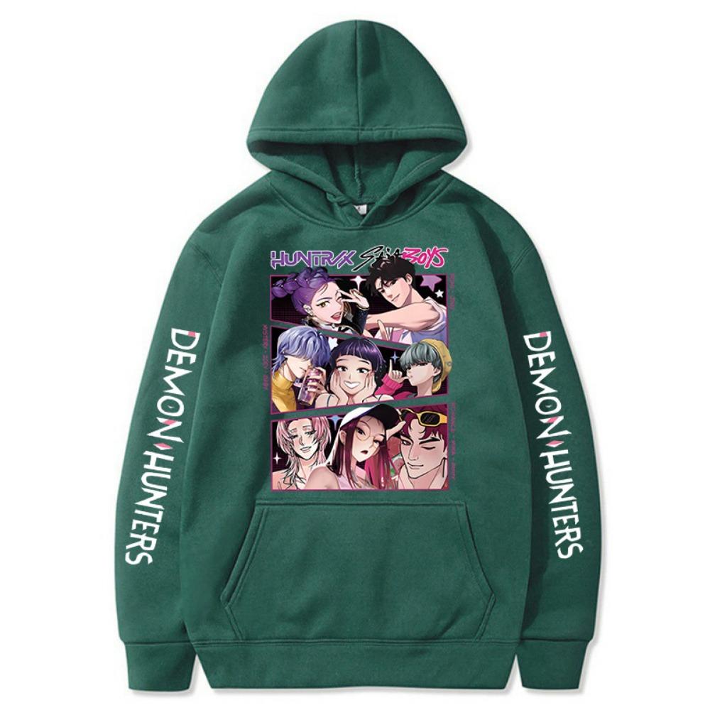 

K Pop Kpoop Demon Hunters Hoodies Women Men Mange Vintage Hoody Clothes Y2k Hooded Streetwear 2025 Hot Funny Movie Sweatshirts XL