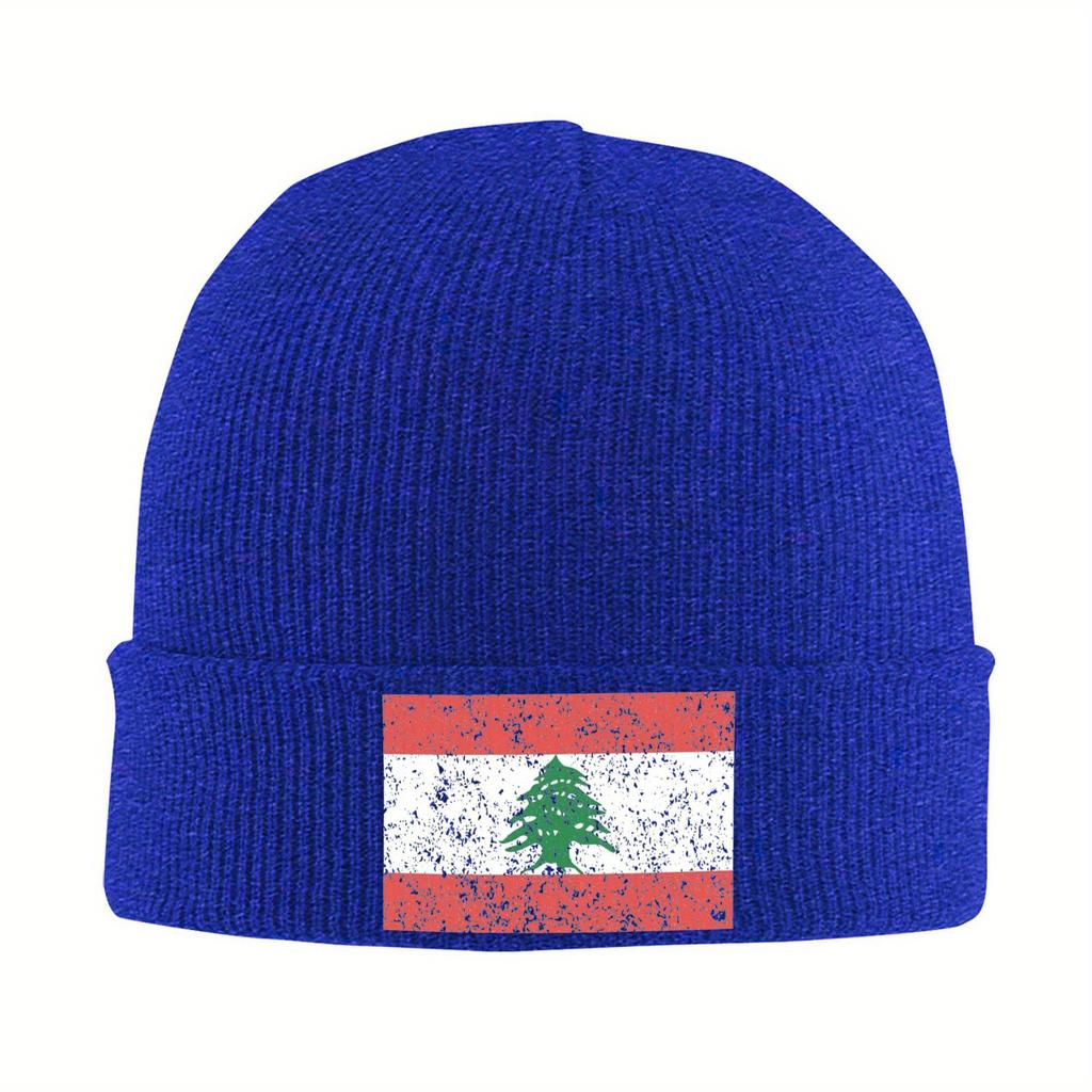 New Lebanon Flag Hats Autumn Winter Beanies Warm Caps Unisex Acrylic Bonnet