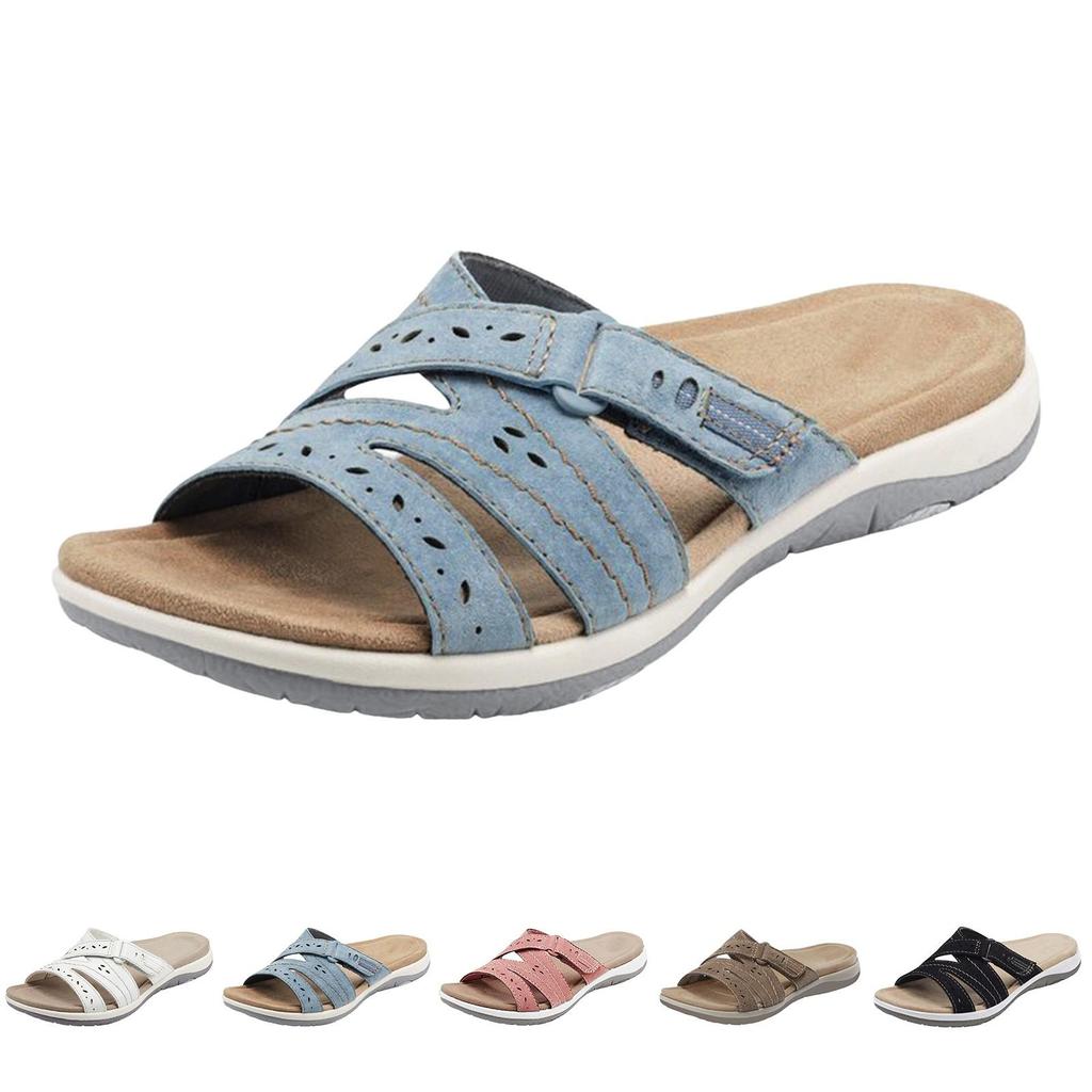 Summer Women Wedge Sandals Premium Orthopedic Open Toe Sandals Vintage Anti-Slip Leather Casual Female Platform Retro Shoes