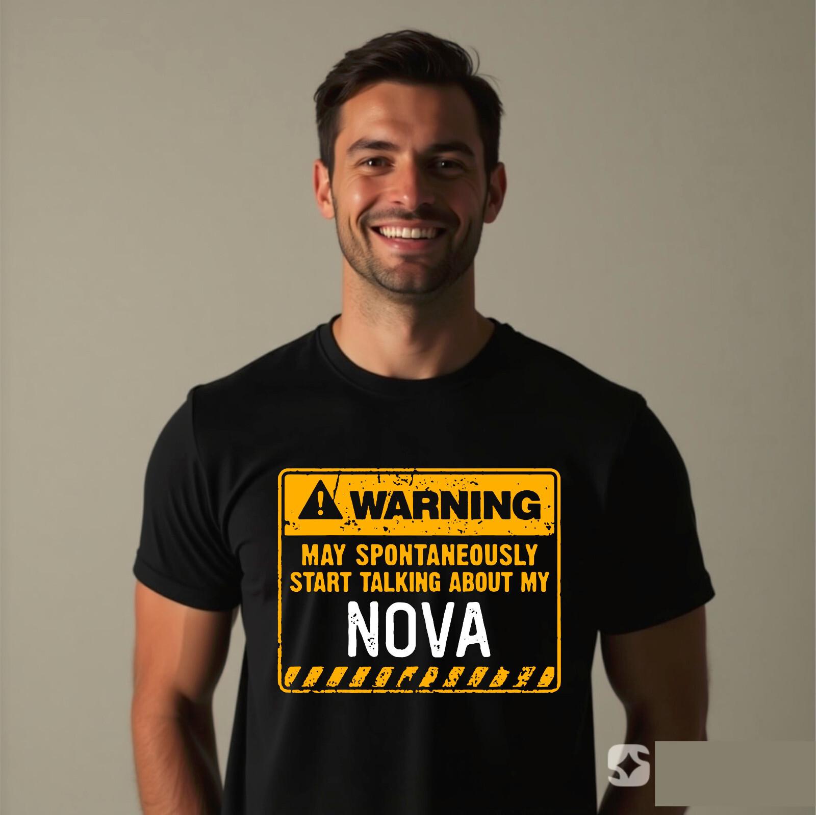 Warning May Spontaneously Stop Talking About Nova Tee T-Shirt S