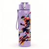 1PC Dynamic Soccer Sport Scene 750ml Color Plastic Sports Water Bottle Leakproof Flip Straw Lid Suitable for Sports Office Home Use