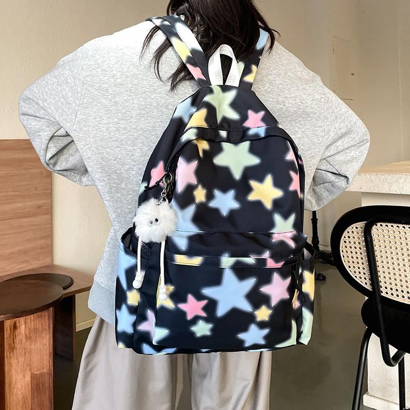 Backpacks Women's Japanese New Style Cute Star Ins Student Backpack High-face Junior High School