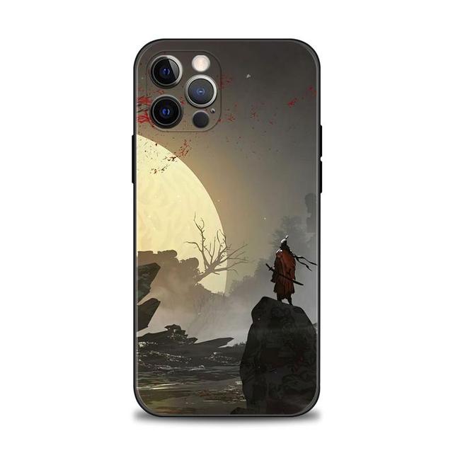 Phone Case For Apple Iphone 14 13 12 11 Pro Max 13 12 Mini Xs Max Xr X 7 8 6 6s Plus Shell Japan Samurai Landscape Ink Painting