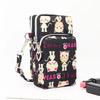 Nylon Schulter-Crossbody-Handytasche für Damen, Sport Laufen Mehrschichtige Reißverschlusstasche Armbandtasche, Clutch Münzbörse, Schlüsselhalter