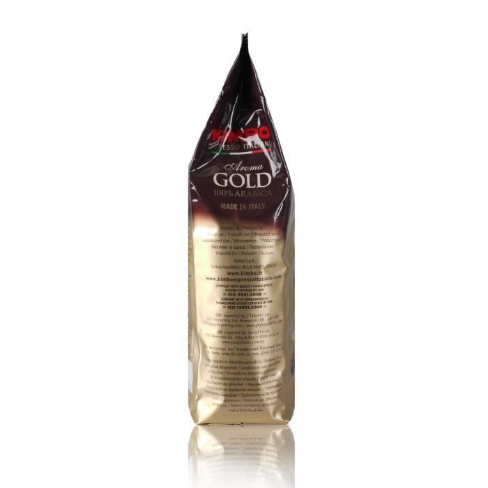 Kimbo Gold Espresso, 1kg, 100% Arabica grain de café