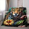 1pc Leopard Print Blanket Lightweight Blanket Throw Blanket For Sofa, Bed, Travel, Camping, Livingroom, Office yy251010039
