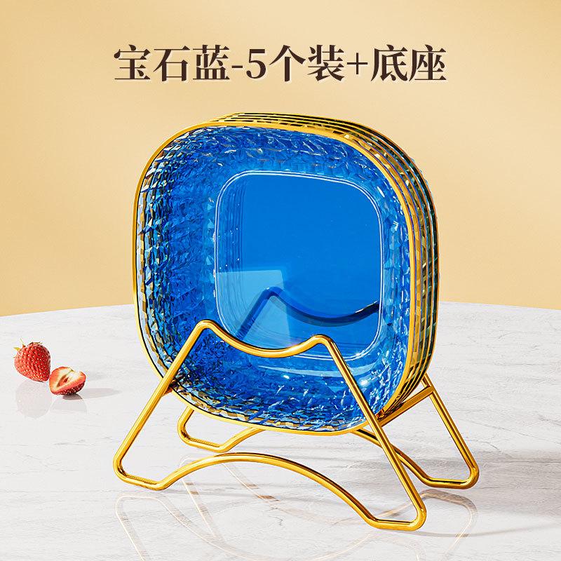 Spit Bone Plate Household Food Grade Snack Plate Fruit Plate Light Luxury Dining Table Garbage Residue Plate High-Grade Small Plate Plate