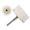 White Soft Drill Powered Brush Head For Cleaning Car Carpet Bath Surface Cleaning Of Fabric Sofa Carpet Leather Interior