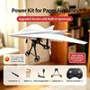Remote Control Paper Airplane Kit With Gyro Stabilizer Diy Electric Rc Plane Power Module Paper Aircraft Transmitter Component