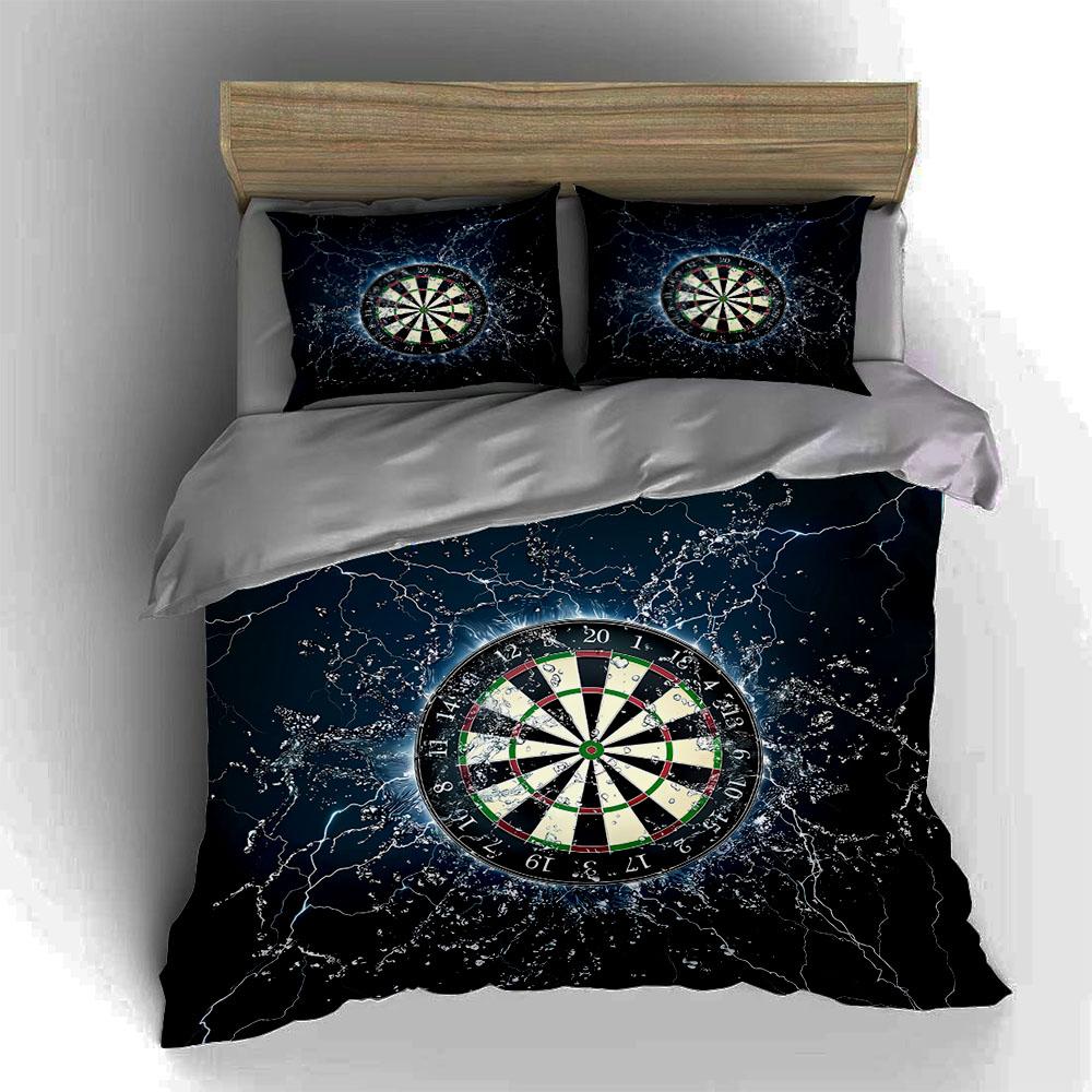 Dartboard Lightning Design Bedding Duvet Cover Sets Duvet Covers Pillowcases Gifts (1 * Duvet Cover 2 * Pillowcases, Without Duvet Insert)