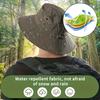 1pc Outdoor Mountaineering Fishing Bucket Hat Outdoor Travel Wide-brimmed Sun Hat Camping Drawstring Sunscreen Fisherman Hat