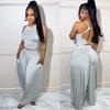 Pleated Sleeveless Wide-Leg Pants Two-Piece Set - European & American Style Women's Summer Outfit