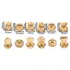 20pcs/lot Gold Color Flower Heart Stainless Steel Earring Studs Ears Hook Backs Stopper For Jewelry Making Earring Stoppers