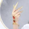 Tip Protection Jewelry Gift Golden Finger Bracelet Belly Dance Bracelet Knuckle Rings Nail Rings