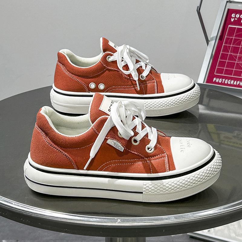 Canvas shoes 2025 summer new fashion trend versatile personality flat baseplate shoes youth school style casual shoes