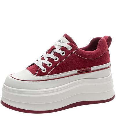 Módní dámské ležérní tenisky na zvýšení výšky Vše se hodící Nízké platformové boty Kulatá špička Vulkanizované boty Pro ženy