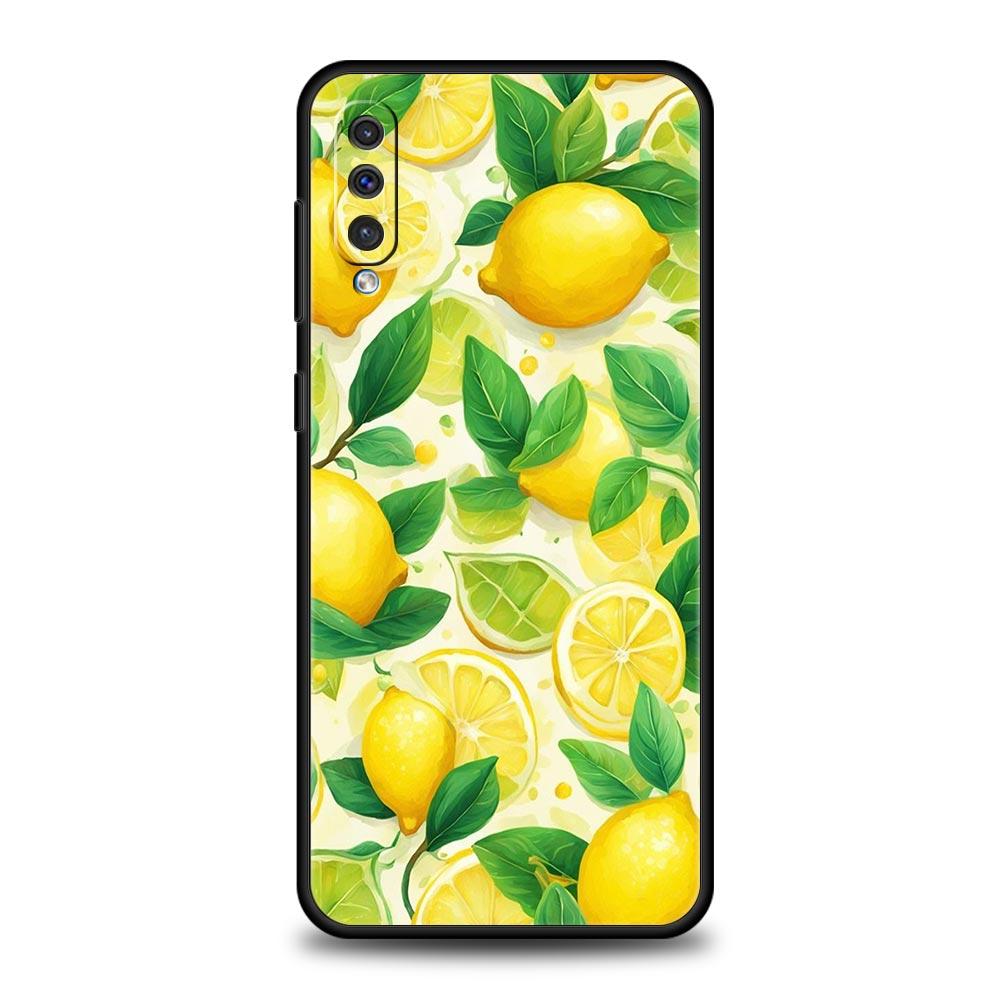 Summer Fresh Fruit Lemon Print Phone Case for Samsung Galaxy A56 A36 A26 A16 A34 A24 A42 A22 A20 A12 A40 A30 A10 Soft TPU Cover