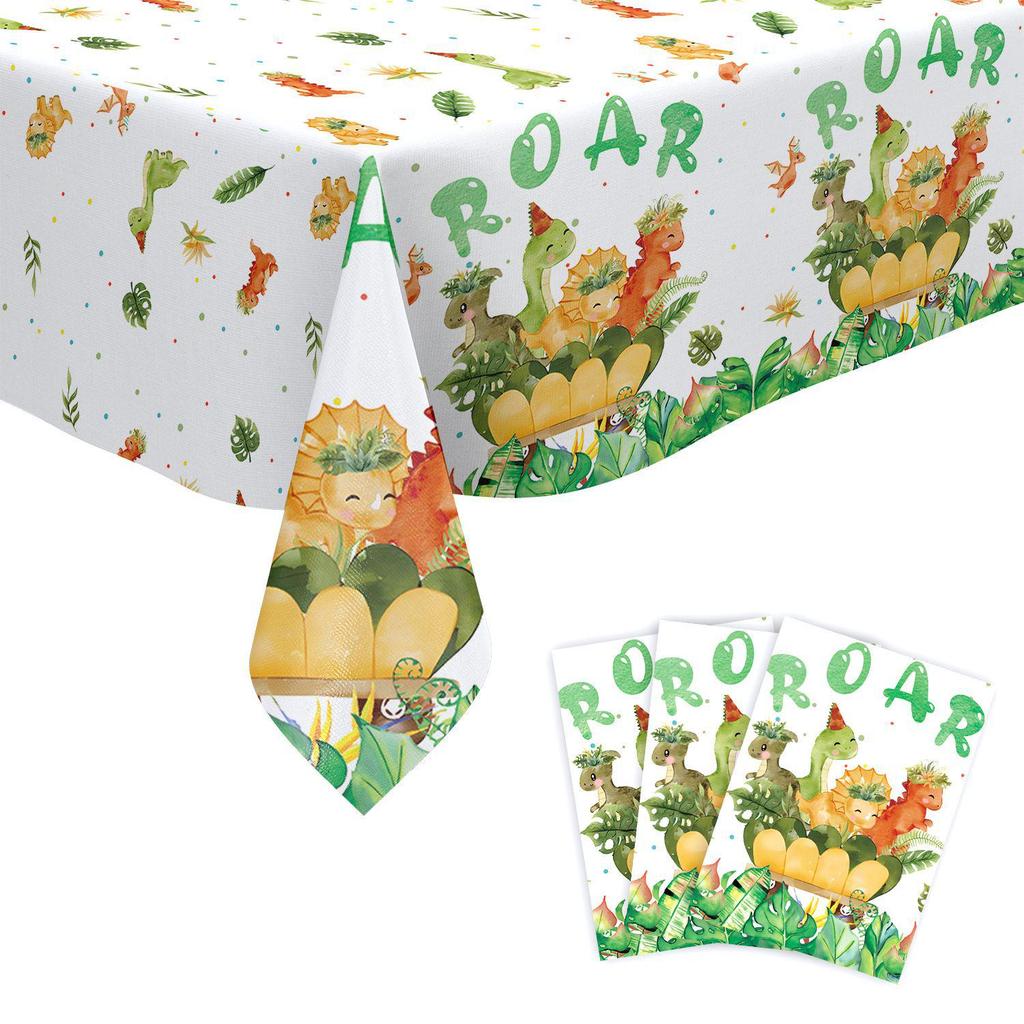 Watercolor Dinosaur Birthday Party Set: Paper Plates, Cups, Napkins for Kids