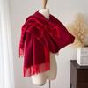 Elegant Double-Sided Scarf: Thick, Warm Neck Warmer for 2025 Autumn/Winter – Stylish and Trendy Shawl