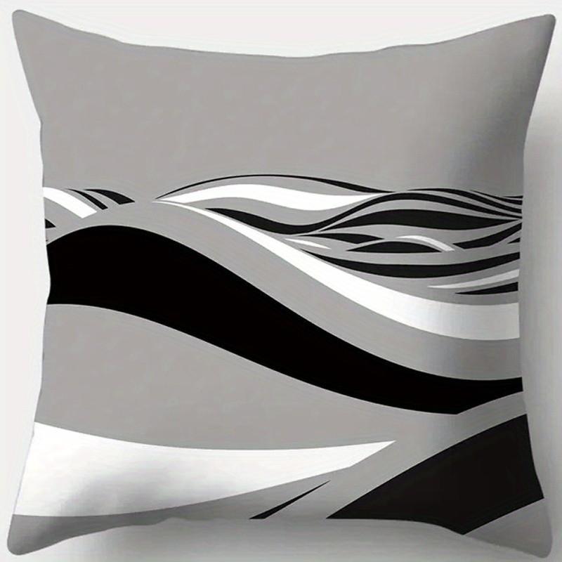 Housses de Coussin Stylées à Motifs Noir et Blanc Housse de Coussin Adaptée pour Canapé Chambre Voiture