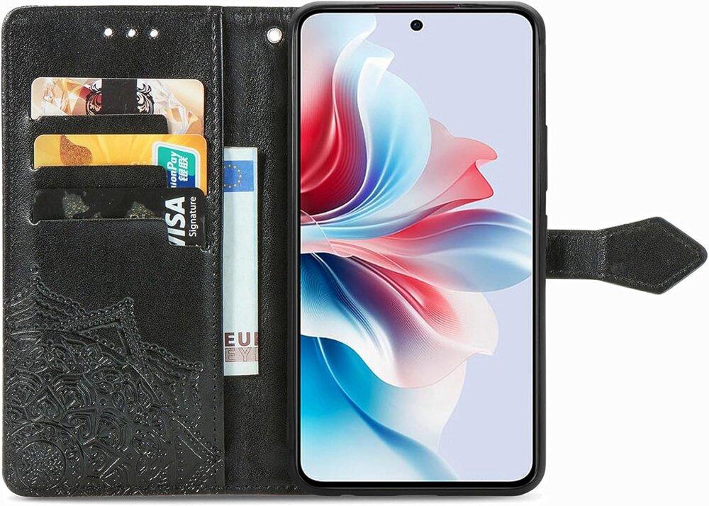 Flip Case for Oppo Reno 11F 5G, Mandala, Black