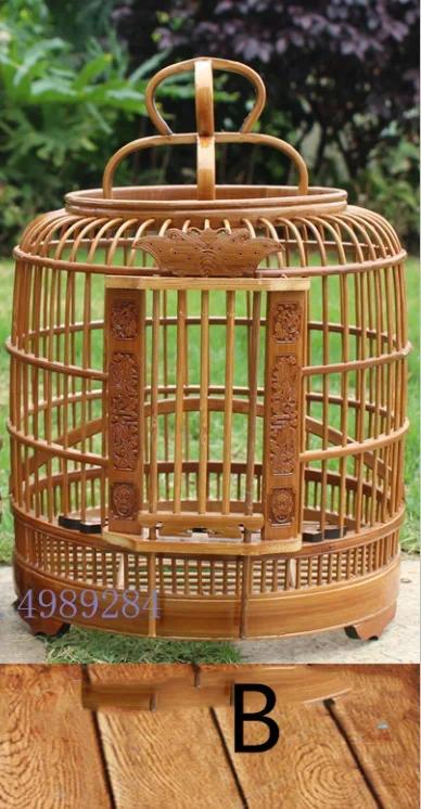 Bamboo Handmade Small Canary birdcage Bird house box Home Decoration Hanging ornament Feeding birds nest hoose outdoor