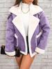 2024 Fashion Turn-Down Collar Plush Winter Warm Casual Jacket