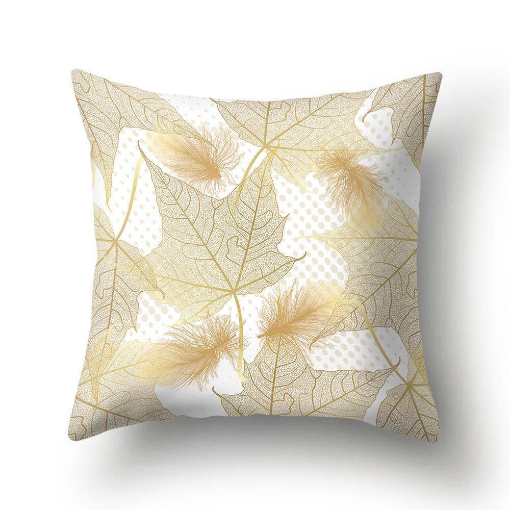Golden Geometric Puzzle Array Pillow Car Pillow Long Pillow Cushion