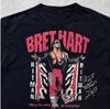 Raro Regalo Bret Hart Per Fan Maglietta Nera in Cotone S-2345XL Maglietta