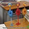 Penne Portatili Leggere Cartone Animato Struzzo Penne a Sfera in Plastica, Penna Divertente Autoportante, Punta da 0.5mm, Scrittura Fluida Pelosa per Studenti Schiena