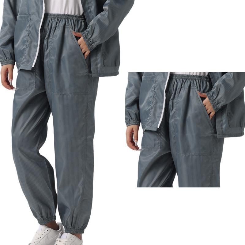 Unisex Dünne Antistatische Staubdichte Hose mit Taschen - Waschbare Schutzkleidung für Reinräume